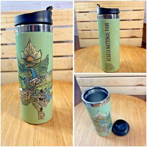 Acadia National Park 16oz Stainless Steel Tumbler Wild tribute Green design New
